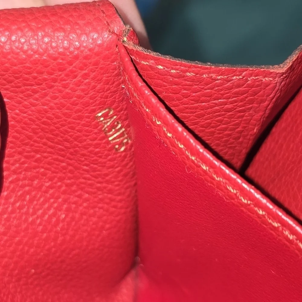 Authentic Louis Vuitton Red Empereinte Leather Women's Wallet